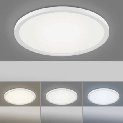 Leuchten Direkt 15571-16 - LED Dimmable ceiling light FLAT LED/23,5W/230V 2700-5000K + remote control