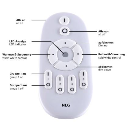 Leuchten Direkt 15571-16 - LED Dimmable ceiling light FLAT LED/23,5W/230V 2700-5000K + remote control