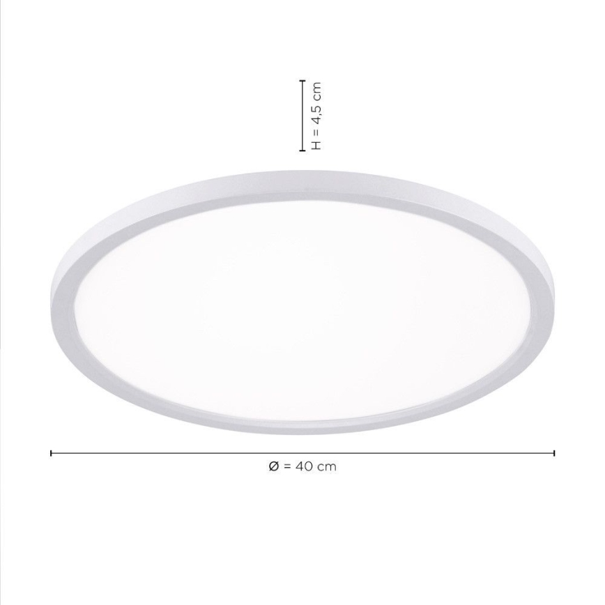 Leuchten Direkt 15571-16 - LED Dimmable ceiling light FLAT LED/23,5W/230V 2700-5000K + remote control