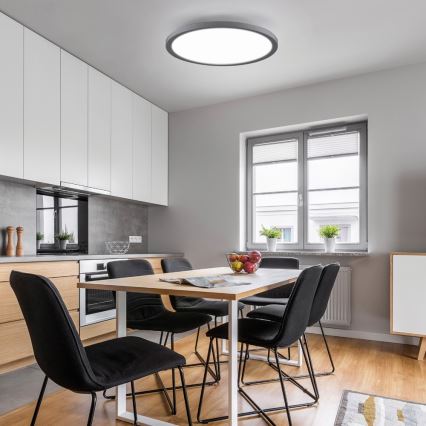 Leuchten Direkt 15571-18 - LED Dimmable ceiling light FLAT LED/23,5W/230V 2700-5000K + remote control