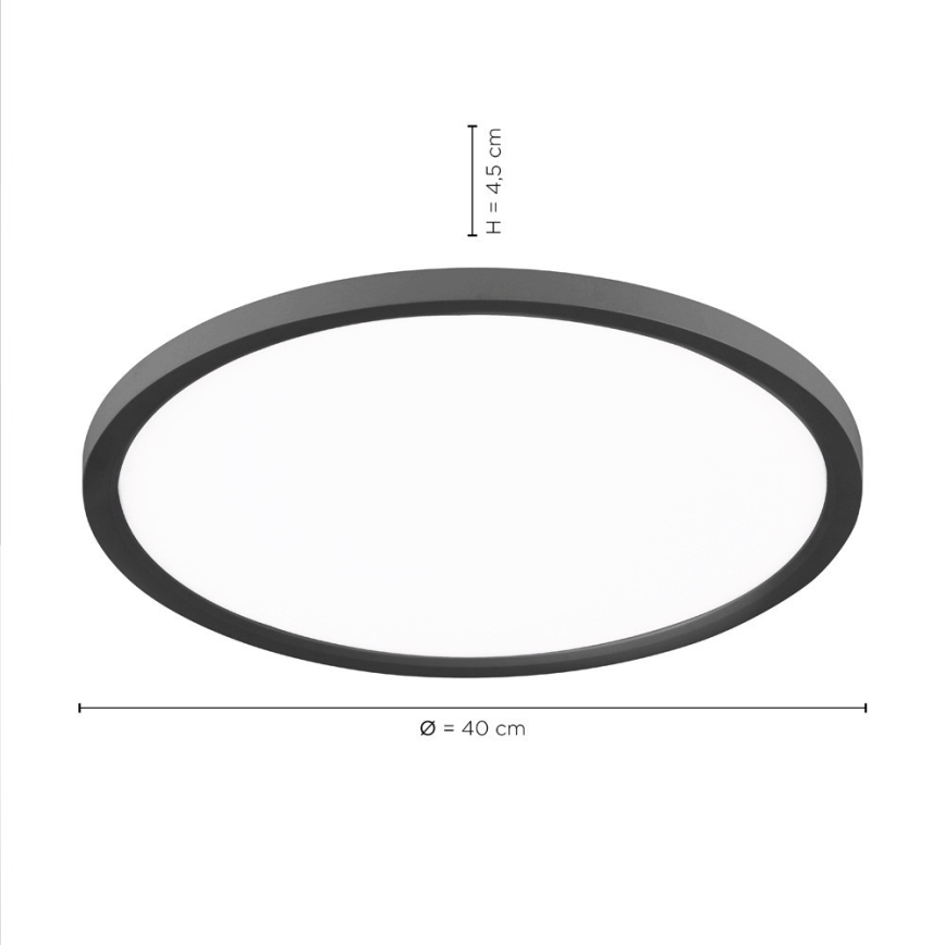 Leuchten Direkt 15571-18 - LED Dimmable ceiling light FLAT LED/23,5W/230V 2700-5000K + remote control