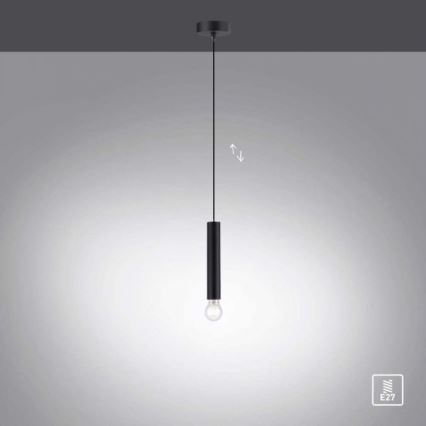 Leuchten Direkt 15617-18 - Chandelier on a string BRUNA 1xE27/60W/230V black