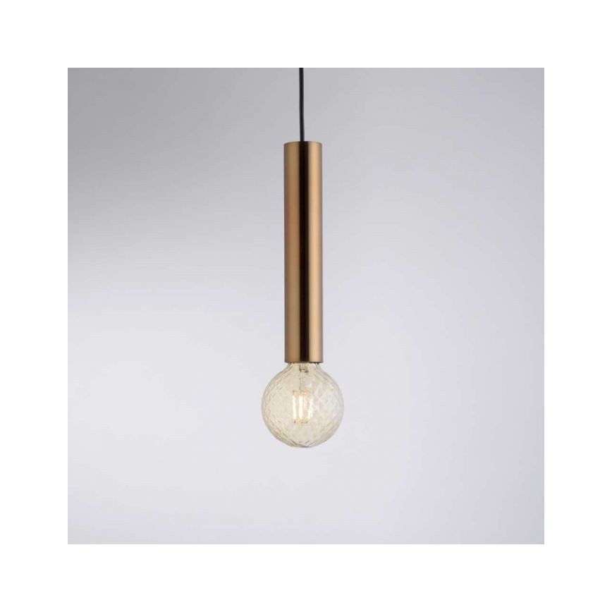 Leuchten Direkt 15617-60 - Chandelier on a string BRUNA 1xE27/60W/230V brass