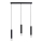 Leuchten Direkt 15618-18 - Chandelier on a string BRUNA 3xE27/60W/230V black