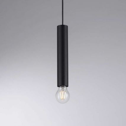 Leuchten Direkt 15618-18 - Chandelier on a string BRUNA 3xE27/60W/230V black
