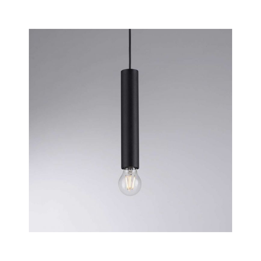 Leuchten Direkt 15618-18 - Chandelier on a string BRUNA 3xE27/60W/230V black