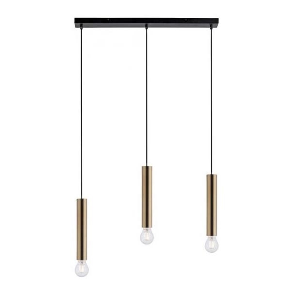 Leuchten Direkt 15618-60 - Chandelier on a string BRUNA 3xE27/60W/230V brass