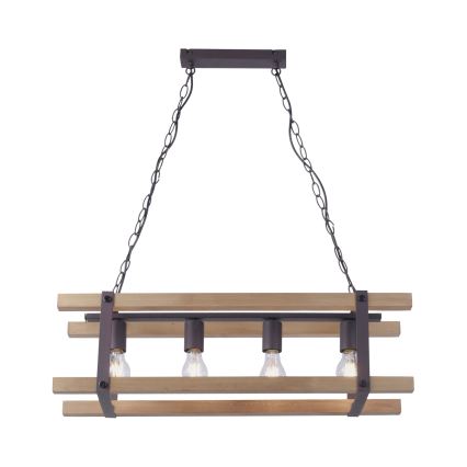 Leuchten Direkt 15684-79 - Chandelier on a chain EDITH 4xE27/60W/230V pine