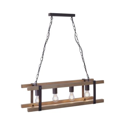 Leuchten Direkt 15684-79 - Chandelier on a chain EDITH 4xE27/60W/230V pine
