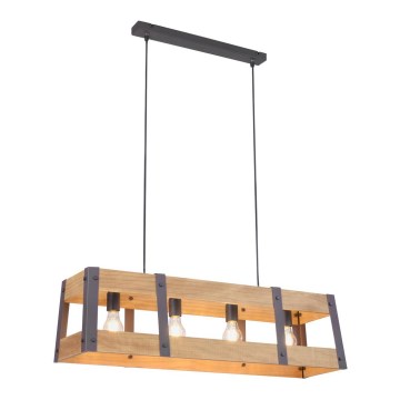 Leuchten Direkt 15721-79 - Chandelier on a string CRATE 4xE27/60W/230V