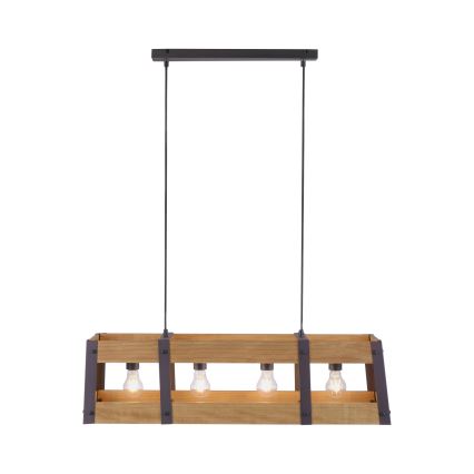 Leuchten Direkt 15721-79 - Chandelier on a string CRATE 4xE27/60W/230V