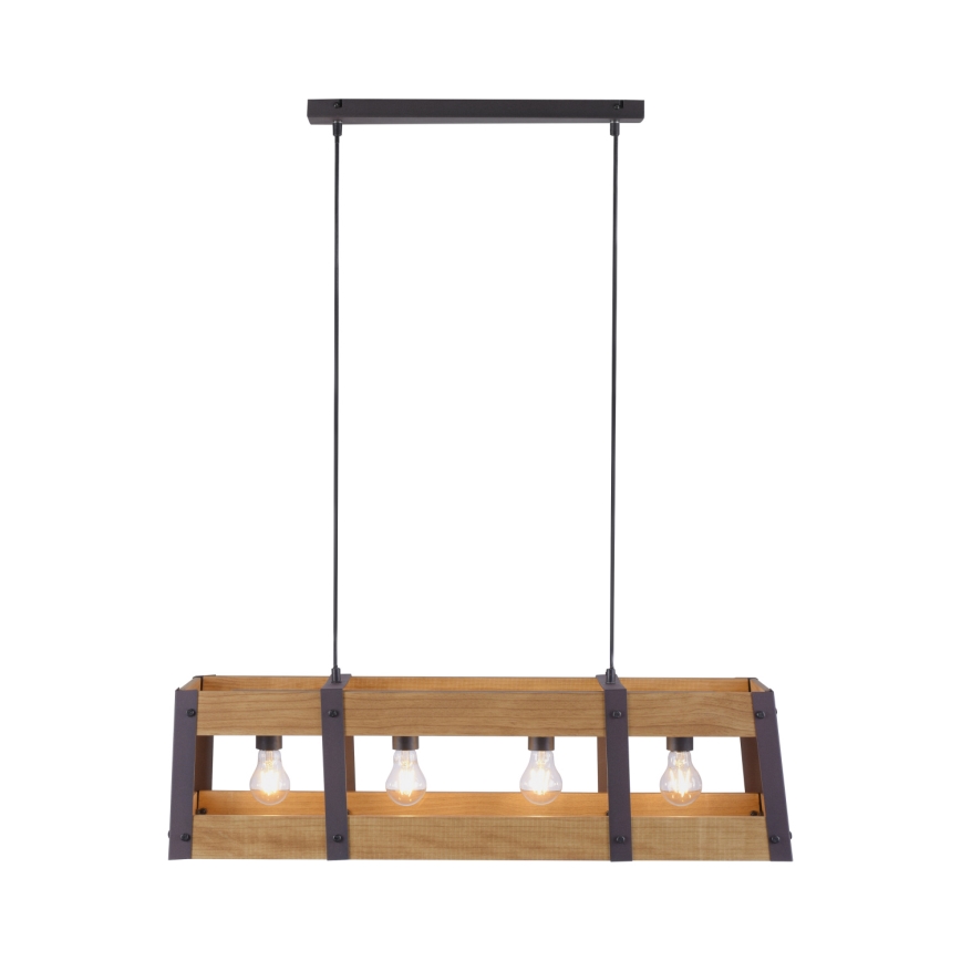 Leuchten Direkt 15721-79 - Chandelier on a string CRATE 4xE27/60W/230V