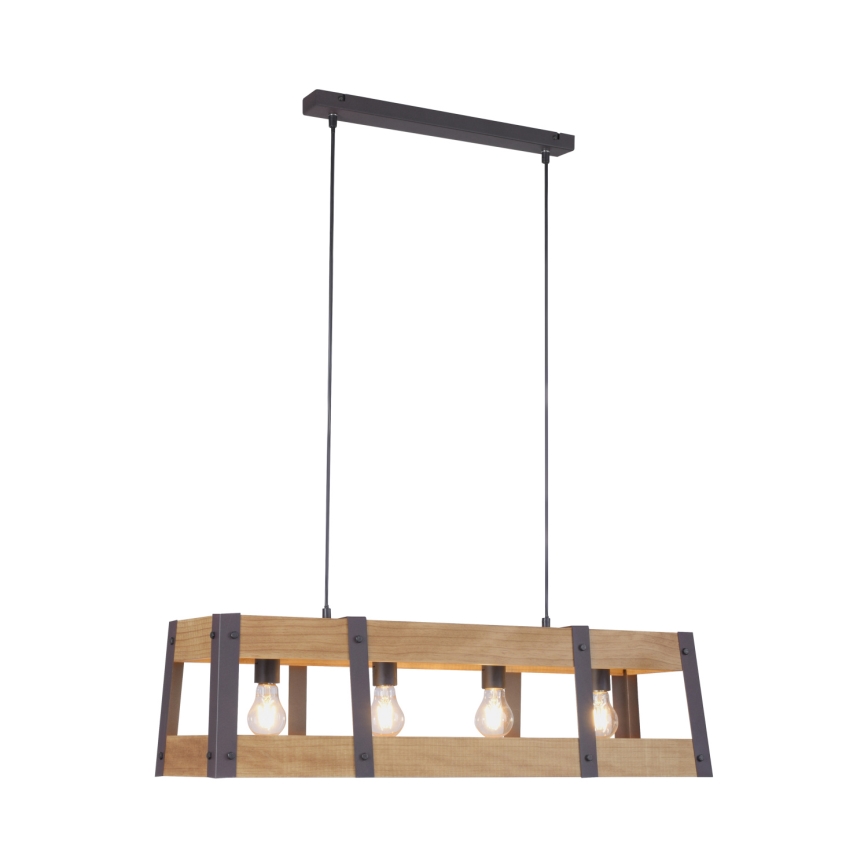 Leuchten Direkt 15721-79 - Chandelier on a string CRATE 4xE27/60W/230V