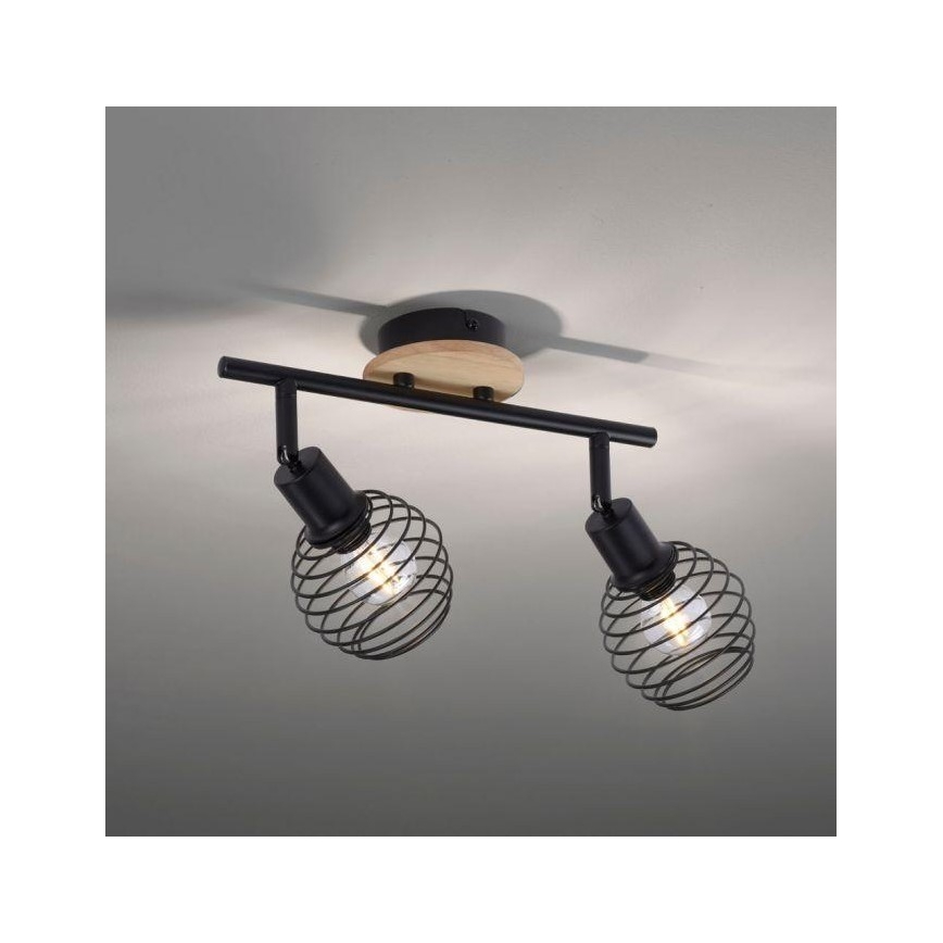 Leuchten Direkt 15922-79 - Spotlight EUGEN 2xE14/40W/230V oak
