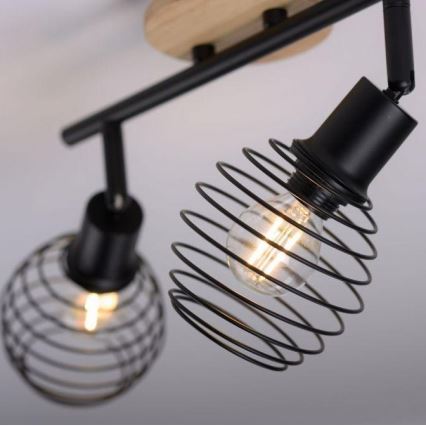 Leuchten Direkt 15922-79 - Spotlight EUGEN 2xE14/40W/230V oak