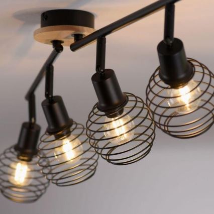 Leuchten Direkt 15924-79 - Spotlight EUGEN 4xE14/40W/230V oak