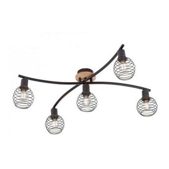 Leuchten Direkt 15925-79 - Surface-mounted chandelier EUGEN 5xE14/40W/230V oak