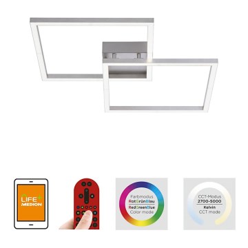 Leuchten Direkt 16429-55 - LED RGB Dimming ceiling light LOLA 2xLED/12,5W/230V Tuya + RC