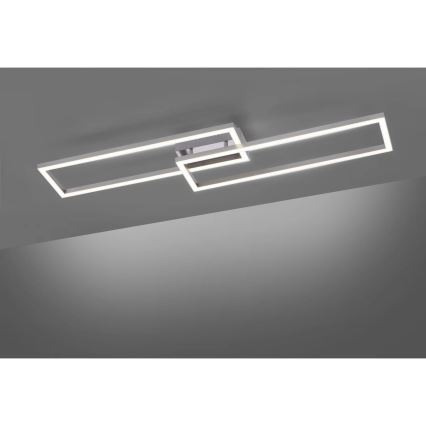 Leuchten Direkt 16430-55 - Dimmable RGBW LED MAXI Ceiling Light 2xLED/18W/230V 2700-5000K Matte Chrome + Remote Control