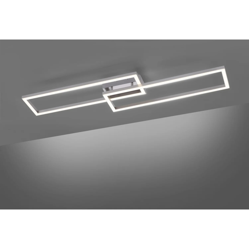 Leuchten Direkt 16430-55 - Dimmable RGBW LED MAXI Ceiling Light 2xLED/18W/230V 2700-5000K Matte Chrome + Remote Control