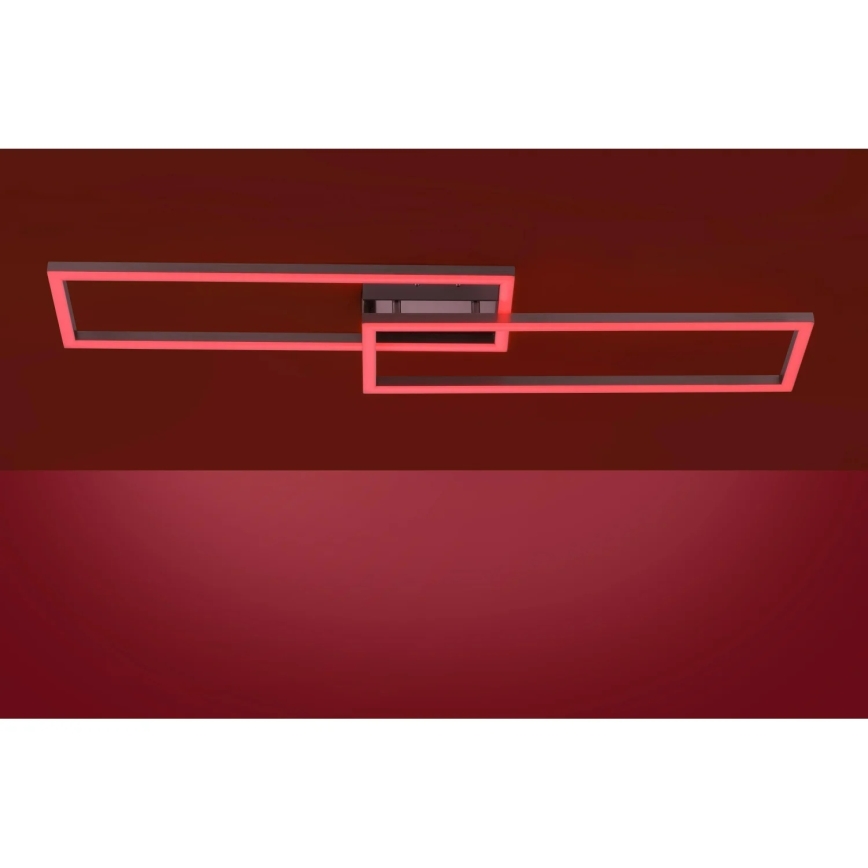 Leuchten Direkt 16430-55 - Dimmable RGBW LED MAXI Ceiling Light 2xLED/18W/230V 2700-5000K Matte Chrome + Remote Control