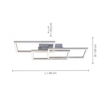 Leuchten Direkt 16431-55 - LED RGB Dimmable surface-mounted chandelier MAXI LED/27W/230V + remote control