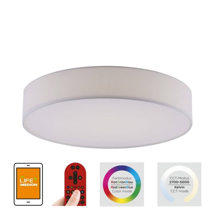 Leuchten Direkt 18428-16 - LED RGB Dimming ceiling light LOLA LED/32W/230V Tuya + remote control
