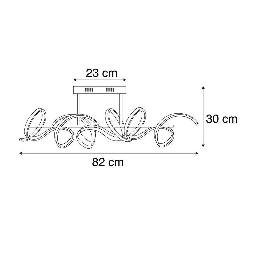 Leuchten Direkt 19032-21 - LED Dimmable surface-mounted chandelier CURLS LED/25,8W/230V