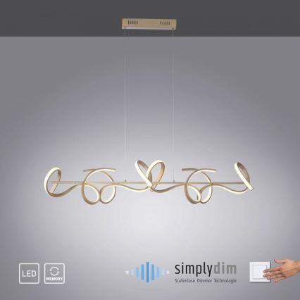 Leuchten Direkt 19033-60 - LED Dimmable chandelier on a string CURLS LED/40,8W/230V