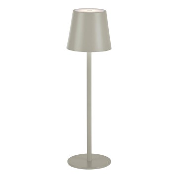 Leuchten Direkt 19250-40 - LED Outdoor dimmable rechargeable table lamp EURIA LED/3W/5V IP54 grey