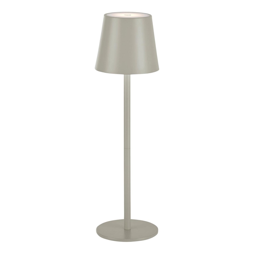 Leuchten Direkt 19250-40 - LED Outdoor dimmable rechargeable table lamp EURIA LED/3W/5V IP54 grey