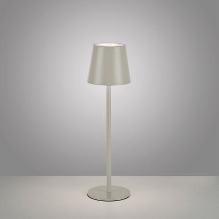 Leuchten Direkt 19250-40 - LED Outdoor dimmable rechargeable table lamp EURIA LED/3W/5V IP54 grey
