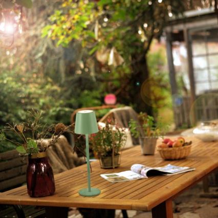 Leuchten Direkt 19250-43 - LED Outdoor dimmable rechargeable table lamp EURIA LED/3W/5V IP54 green
