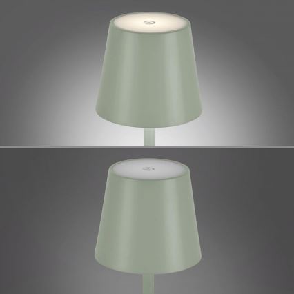 Leuchten Direkt 19250-43 - LED Outdoor dimmable rechargeable table lamp EURIA LED/3W/5V IP54 green