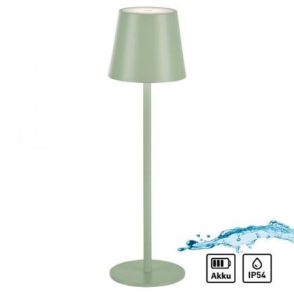 Leuchten Direkt 19250-43 - LED Outdoor dimmable rechargeable table lamp EURIA LED/3W/5V IP54 green