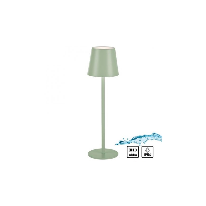 Leuchten Direkt 19250-43 - LED Outdoor dimmable rechargeable table lamp EURIA LED/3W/5V IP54 green