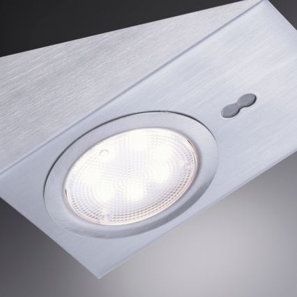Leuchten Direkt 84111-55-3 - SET 3x LED Furniture lighting with a sensor THEO LED/3,6W/230V