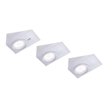 Leuchten Direkt 84111-55-3 - SET 3x LED Furniture lighting with a sensor THEO LED/3,6W/230V