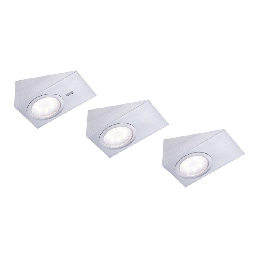 Leuchten Direkt 84111-55-3 - SET 3x LED Furniture lighting with a sensor THEO LED/3,6W/230V