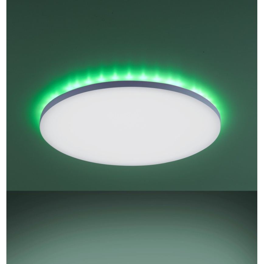 Leuchten Direkt 15602-16 - LED RGBW Dimmable ceiling light GUSTAV LED/20,3W/230V + LED/1,8W 2700-5000K + remote control
