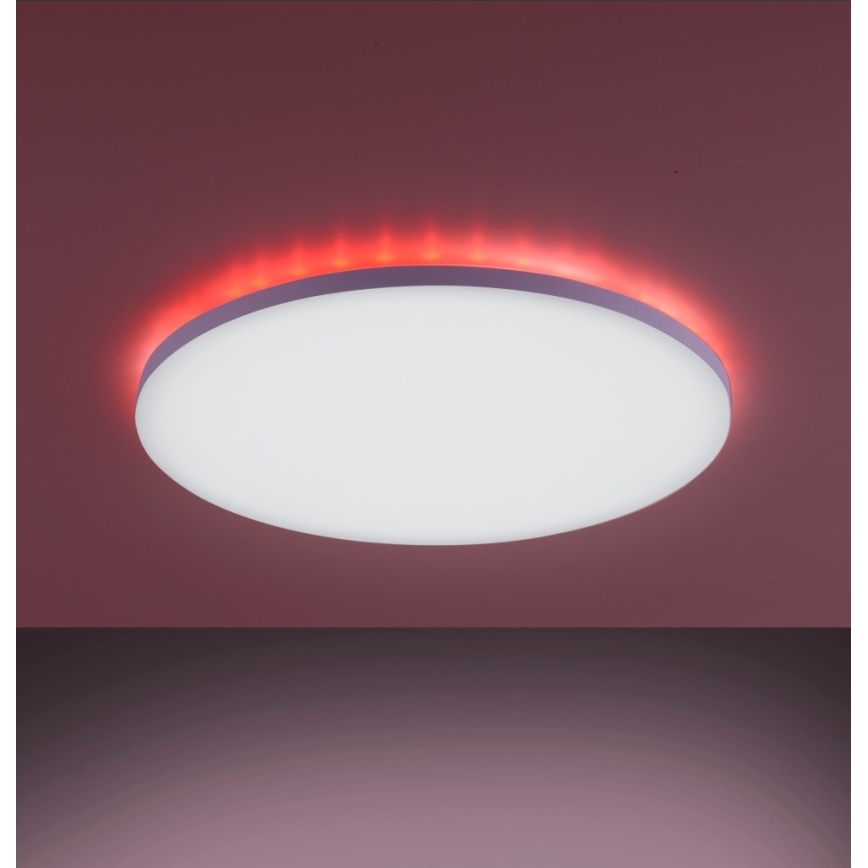 Leuchten Direkt 15602-16 - LED RGBW Dimmable ceiling light GUSTAV LED/20,3W/230V + LED/1,8W 2700-5000K + remote control