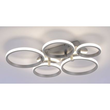 Leuchten Direkt 12112-55 - LED Flush-Mount Chandelier JOHANNA 2xLED/11.5W/230V+2xLED/9W+LED/7W