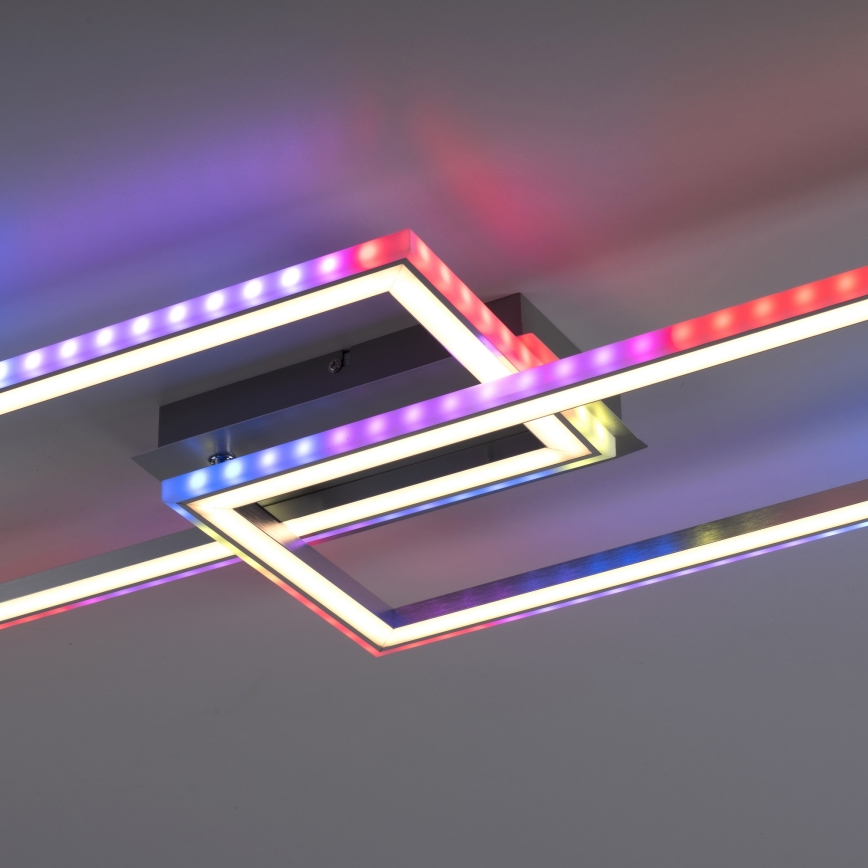 Leuchten Direkt 14635-55 - LED RGB Dimmable ceiling light FELIX LED/34,5W/230V + remote control