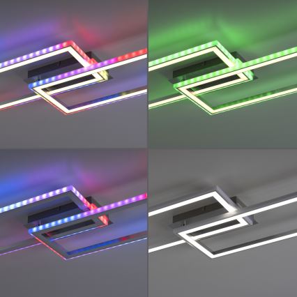 Leuchten Direkt 14635-55 - LED RGB Dimmable ceiling light FELIX LED/34,5W/230V + remote control