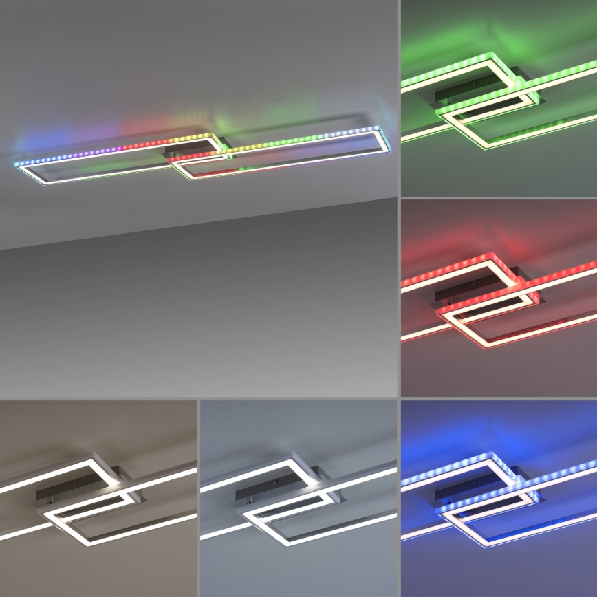 Leuchten Direkt 14635-55 - LED RGB Dimmable ceiling light FELIX LED/34,5W/230V + remote control