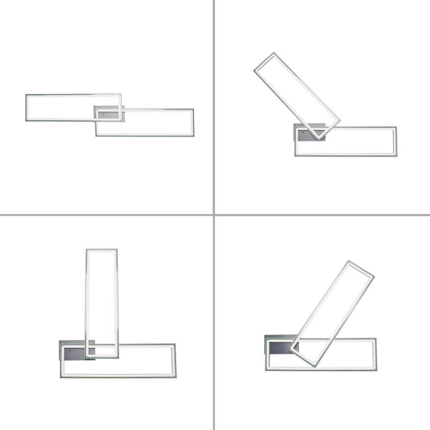 Leuchten Direkt 14635-55 - LED RGB Dimmable ceiling light FELIX LED/34,5W/230V + remote control