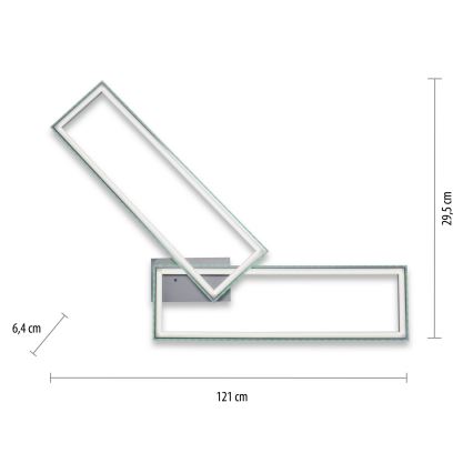 Leuchten Direkt 14635-55 - LED RGB Dimmable ceiling light FELIX LED/34,5W/230V + remote control