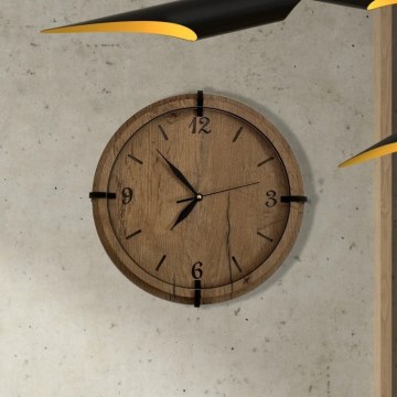 Li-Go 23628/DUB3 - LED Wall Clock/1xAA Ø 32 cm Light Oak/Round