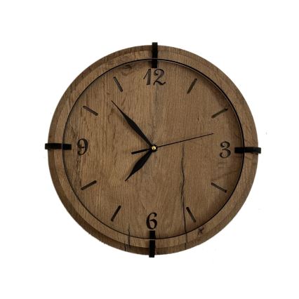 Li-Go 23628/DUB3 - LED Wall Clock/1xAA Ø 32 cm Light Oak/Round