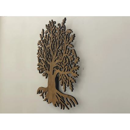 Li-Go 23673/DUB2 - Dimmable LED Wall Decoration LED/10W/5V 20000 mAh 45x55 cm Oak + Remote Control